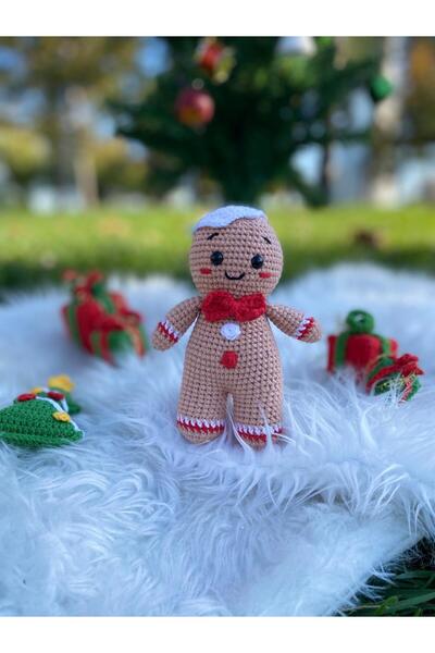 Masal Gurumi دمية أميجورومي على شكل رجل من الكروشيه العضوي، هدية عيد الميلاد