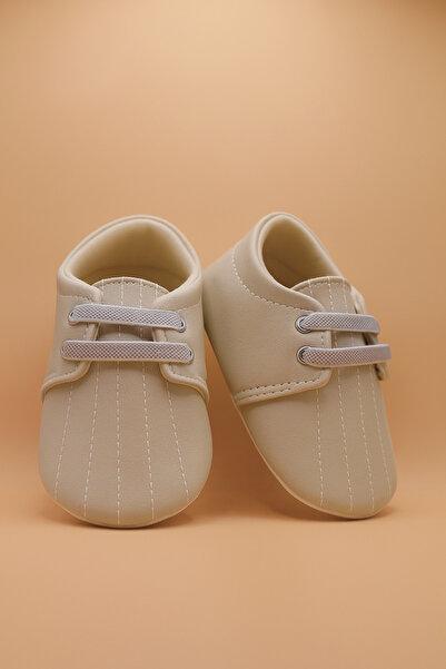 BEBLUXBABY Erkek Bebek Nakışlı/Lastikli Ayakkabı