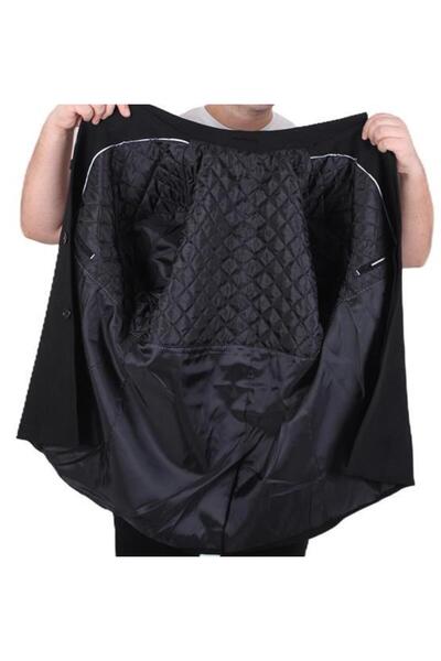 Starbattal Men's Plus Size Cashmere Coat 103008 Black