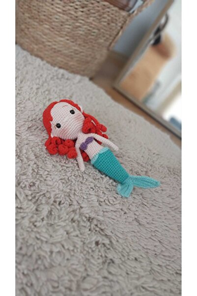 Masal Gurumi AMİGURUMİ OYUNCAK DENİZ KIZI ÖRGÜ ORGANİK OYUNCAK UYKU ARKADAŞI