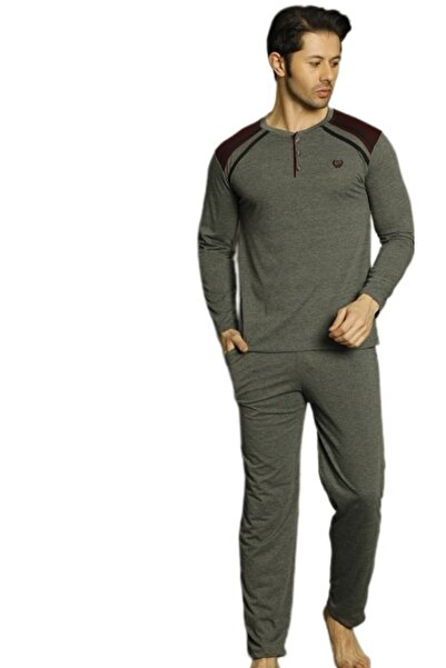 bipamuk Cavalero Combed Interlock Fabric Winter Men's Pajama Set Soft Stretchy M/2Xl