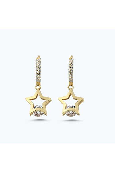 Altınbaş Altın Sallantılı Yıldız Halka Küpe