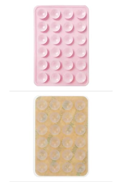 ila bags حامل هاتف من السيليكون بلونين مع شفاط – لاصق سيليكون للهاتف مع قوة ت...