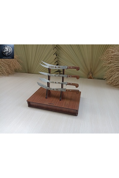 KURTBEY OUTDOOR Hediyelik Zülfikar FSM Simbat Türk 4lü Set Hat Yazılı 20cm Mi...