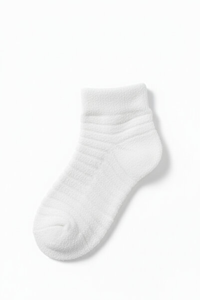 HRN Textile Winter 6-Piece Women's Striped Embossed Reverse Towel Short Socks Set