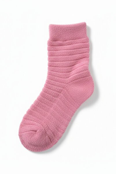 HRN Textile Winter 6-Piece Women's Striped Embossed Reverse Towel Long Socks Set