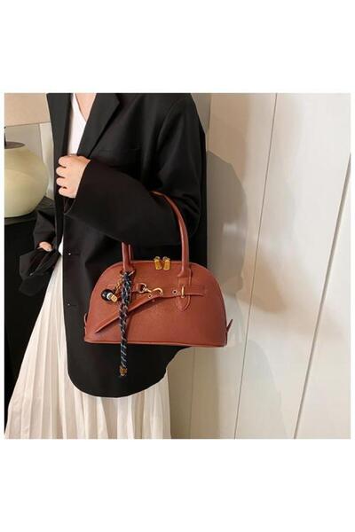 LIGANT Women's Light Brown Leather Bag