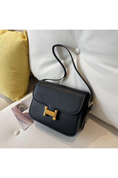 LIGANT Women's black leather bag