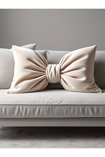 FARCY Velvet Mega Size Bow Appearance Decorative Pillow Bow Fabric Gift Pillow Throw Pillow Cushion