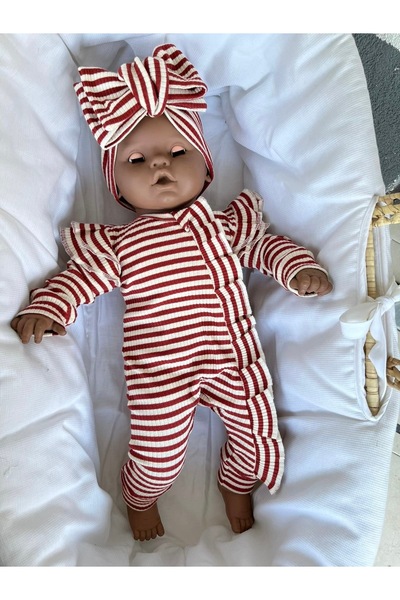 Lolidenss Striped Bodysuit Band Set