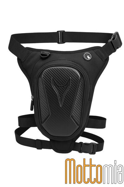 mottomia Reflektörlü Karbon Detaylı Su Geçirmez Sert Kabuklu Motorsiklet Baca...