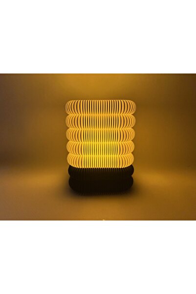 KOÇER AWM 3D Dekoratif Özel Tasarım Şık Abajur, Masa Lambası Led Mumlu