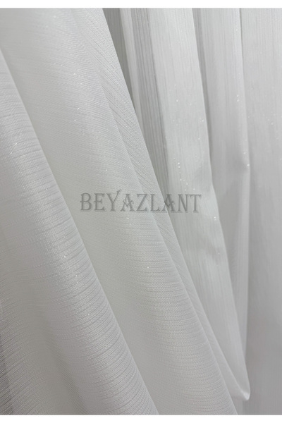 BEYAZLANT SİMLİ BAMBU ÖZEL DOKULU PREMİUM AĞIR GRAMAJLI 1/3 SIK PİLELİ ÜTÜ İSTEMEZ TÜL PERDE En Çok Satılan