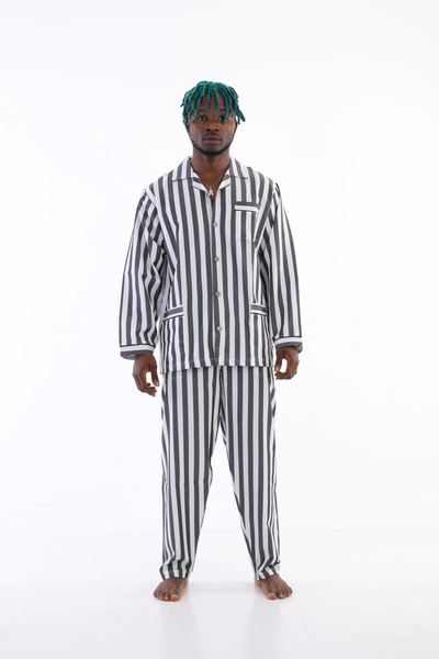 BAHATE Ανδρικές πιτζάμες 4007 μακρυμάνικο ριγέ Gaffur