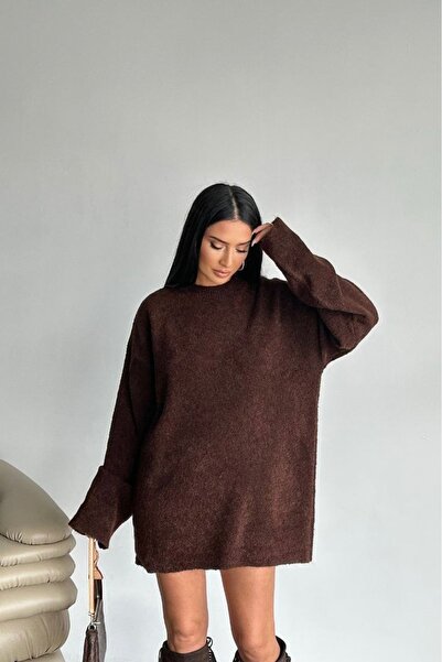 Auroveen Oversized Soft Textured Basic Knitwear Sweater Av3521