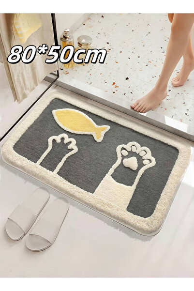Generic 50*80 cm bathroom mat, super soft and absorbent, non-slip, machine washable and dryable