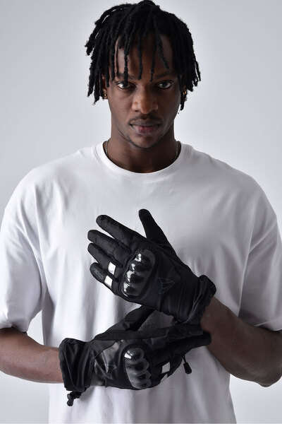 Vexo Scout Carbon H20 Winter Motorcycle Gloves Black