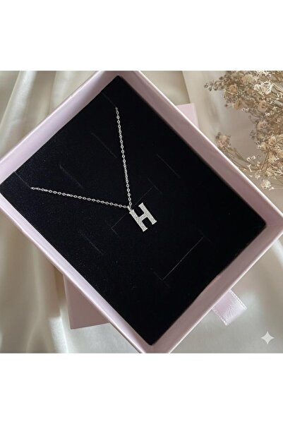 Lovera Jewellery 925 Ayar Gümüş H Harfli Harf Kolye