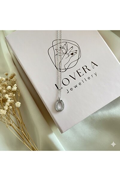 Lovera Jewellery 925 Ayar Gümüş Sertifikalı Ö Harfli Harf Kolye