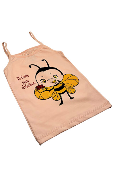 TOLIN Girl's 3-Pack Thin Strap Cotton L Stretch Fabric B Printed Undershirt 1425