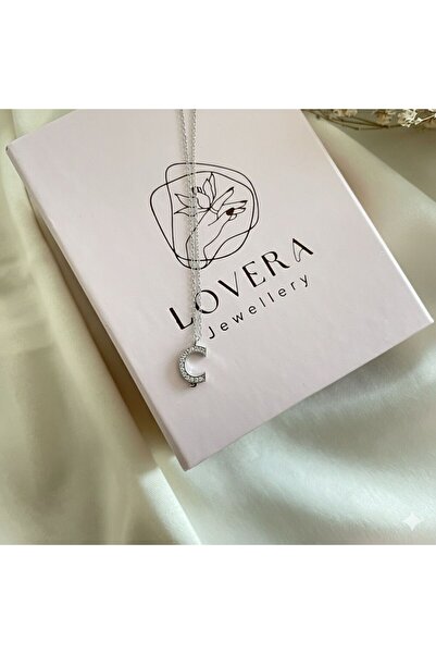 Lovera Jewellery 925 Ayar Gümüş Ç Harfli Harf Kadın Kolye | Zarif Hediyelik T...