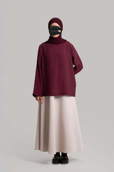 Emare Bluză modal - Burgundy