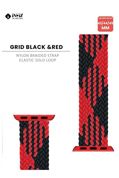 ineix Braided Nylon Adjustable Solo Loop Band For Apple watch 42,44,45 mm