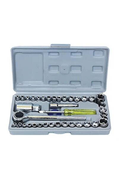 Tebnaild Set de chei cu clichet, 40 de piese, argintii