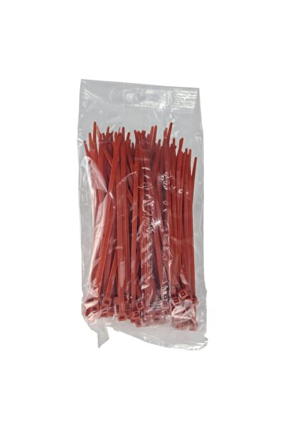 COBRA Set de 100 de bride de cablu 140x3.6mm plastic roșu 9133