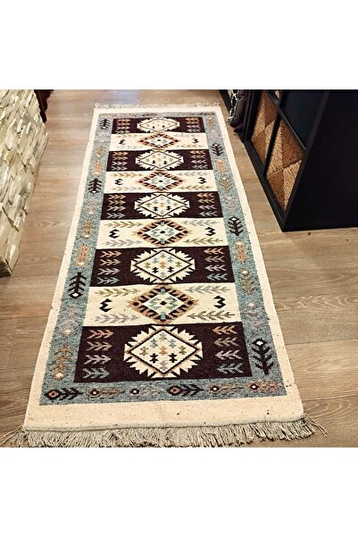 OEM Covor tradițional, 80 x 200 cm, maro și crem 001