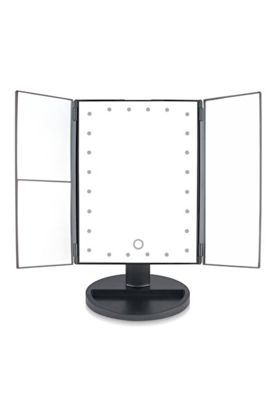 RİO BEAUTY Oglindă cosmetică pliabila, 24 LED-uri, rotație 180°, zoom, contro...