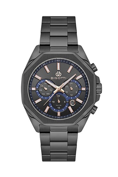 Bigotti Men's Wristwatch Esbg.B.10687-6 Metal Band 43 mm Case Diameter