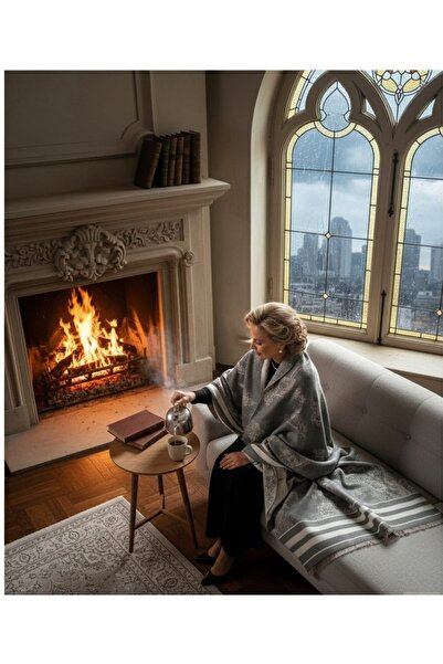 Boho Cashmere shawl - winter scarf, breathable, warm, windproof, thick shawl for autumn and winter 185*70 cm