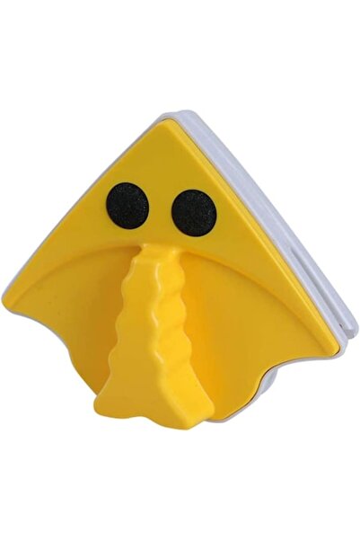 OEM Magnetic window wiper, ABS/Cotton, 16 x 13.5 cm, Yellow/White