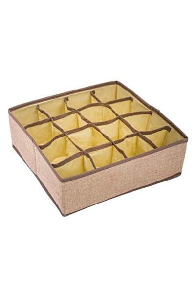 OEM Drawer organizer, brown/cream, with 16 compartments, 30 x 30 x 10.5 cm