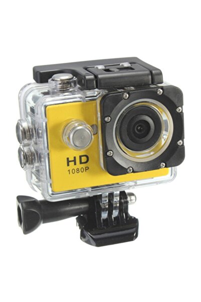 OEM Yellow sport action camera Full HD, waterproof, 2.0 inch screen + free sunglasses