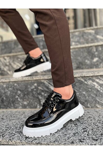 BESKAR Kb X6 Kuback Black Patent Leather Casual Men's Shoes