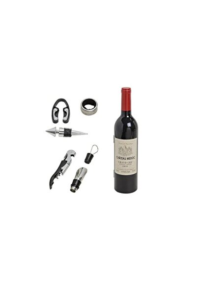 OEM Set of wine accessories, 5 pieces, in a bottle-shaped box