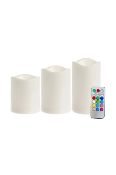 Palmonix Set of 3 RGB LED candles, 3 lighting modes with remote control