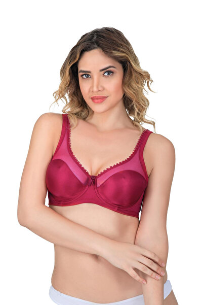 YILTER Burgundy Mi Emay 169 C Basic Underwire Toparlaying Bra