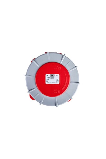 PCE POWER TWIST Ορθογώνια πρίζα 63A 3P+Z+N 400V 100x100mm IP67 (Κόκκινη)