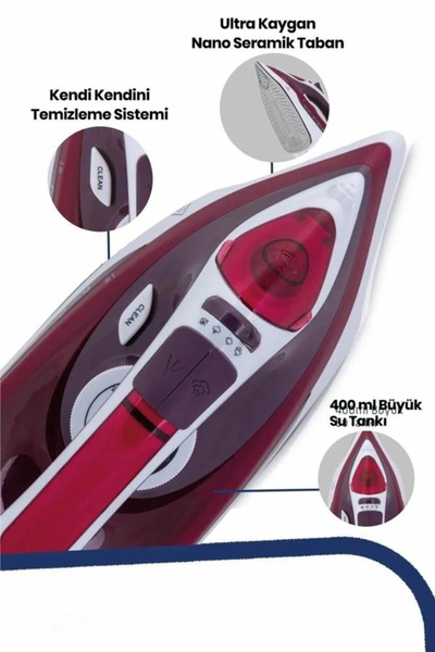 shopwave Steam Corded Iron 2200 Watt Preventive Shock Steam