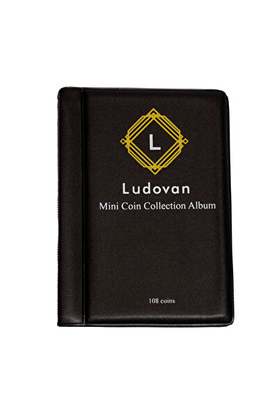 LUDOVAN Coin album, coin binder, 108 pockets, 16x11x1 cm