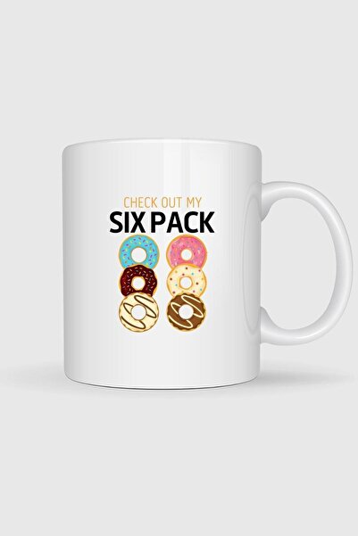 Bahriyeli Collection Donut Six Pack Fitness Gym Designed Mug Cup