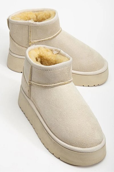 Sibel K.966 Fur Boots G.-Beige - 38