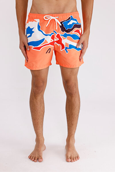 Rowinger Digital Pattern Abstract Printed Elastic Waist Adjustable Lace-Up Tw...