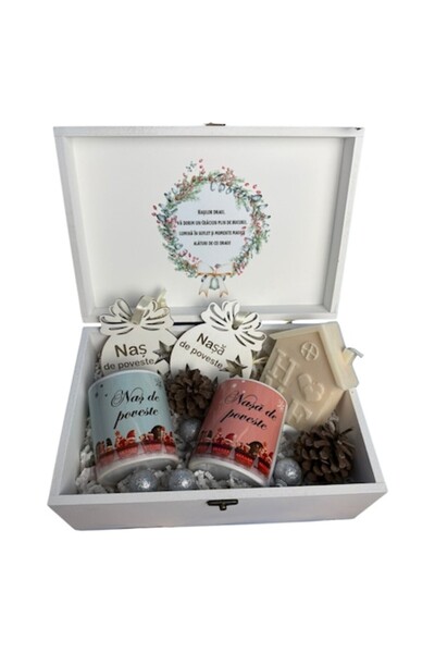 OEM Cutie personalizată de Crăciun, set cadou elegant, 2 căni personalizate, ...