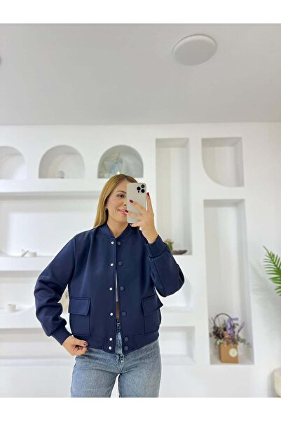 İrka Moda Scuba İçi Astarlı Bomber Ceket