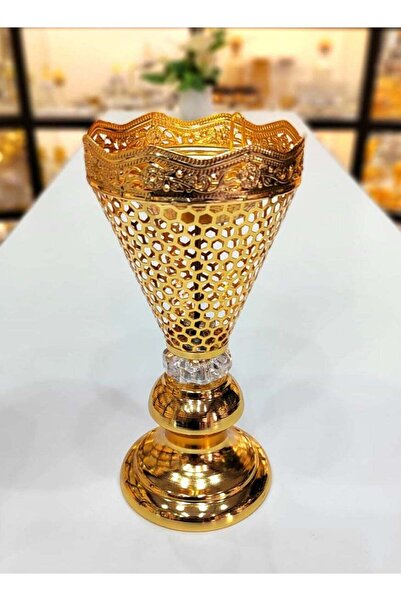 Generic مبخرة بخور عود معدنية مع زهرة زخرفية - دمنهور