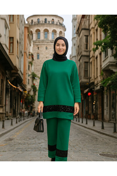 Hugglii طقم رياضي يومي من تيسيتير باللون الفيروزي